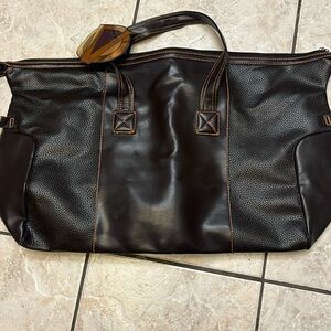 Usher Dark Brown Faux Pebble Men's Bag NWT